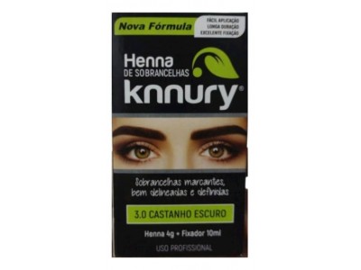 Henna  Para Sobrancelhas Knnury 3.0 Castanho Escuro