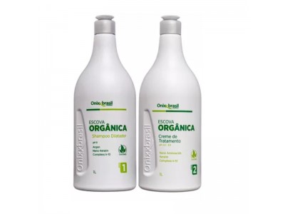 Kit Progressiva Escova Organica Onixx Brasil 2x1L