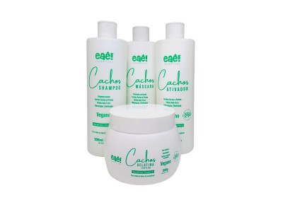 Kit de Cachos Vegano Eaê Cosméticos 4x500ml