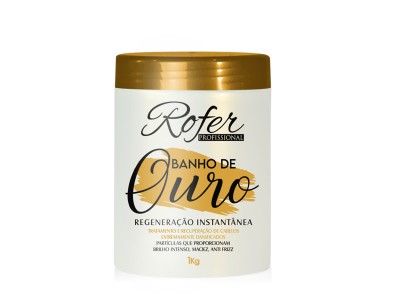 Máscara restauradora capilar Banho de Ouro 1Kg Rofer