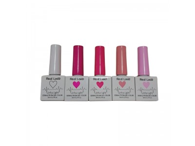 Kit Esmalte Em Gel Real Love Linha Light - 5 Unidades