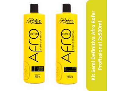 Kit Semi Definitiva Afro Rofer Profissional 2x500ml